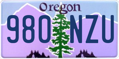 OR license plate 980NZU