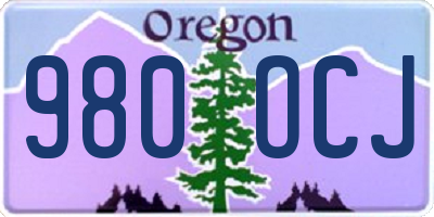 OR license plate 980OCJ