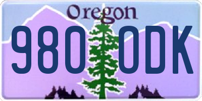 OR license plate 980ODK