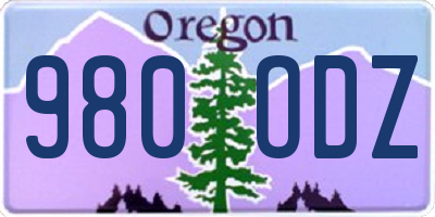 OR license plate 980ODZ