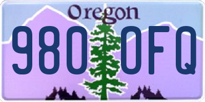 OR license plate 980OFQ