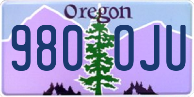 OR license plate 980OJU