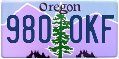 OR license plate 980OKF