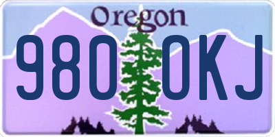 OR license plate 980OKJ