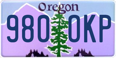 OR license plate 980OKP
