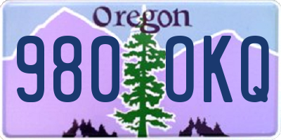 OR license plate 980OKQ