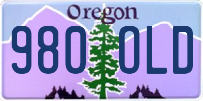OR license plate 980OLD
