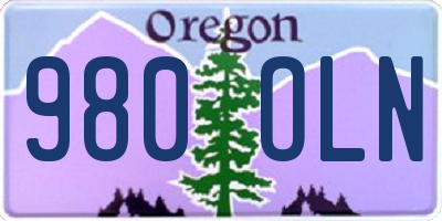 OR license plate 980OLN