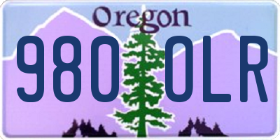 OR license plate 980OLR