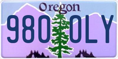 OR license plate 980OLY