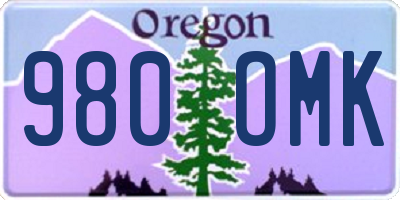 OR license plate 980OMK