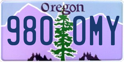 OR license plate 980OMY