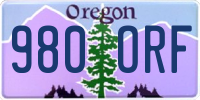 OR license plate 980ORF