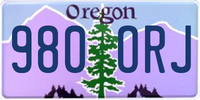 OR license plate 980ORJ