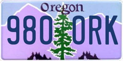 OR license plate 980ORK