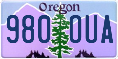 OR license plate 980OUA