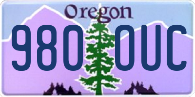 OR license plate 980OUC
