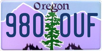 OR license plate 980OUF