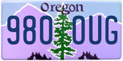 OR license plate 980OUG