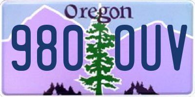 OR license plate 980OUV