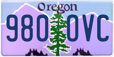 OR license plate 980OVC