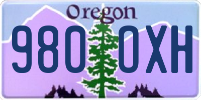 OR license plate 980OXH