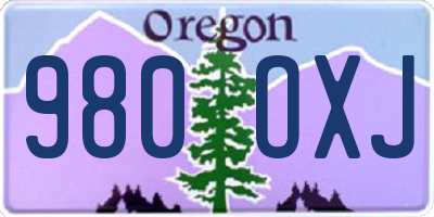 OR license plate 980OXJ