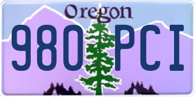 OR license plate 980PCI