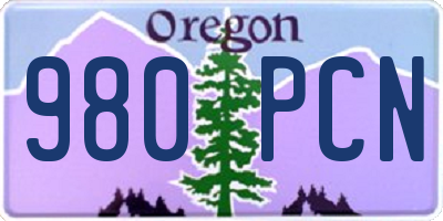 OR license plate 980PCN