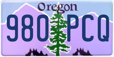 OR license plate 980PCQ