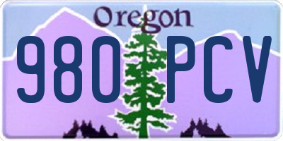 OR license plate 980PCV