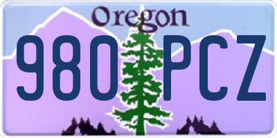 OR license plate 980PCZ