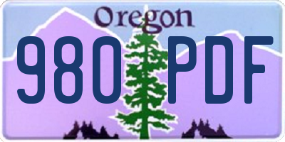 OR license plate 980PDF