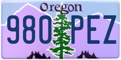 OR license plate 980PEZ