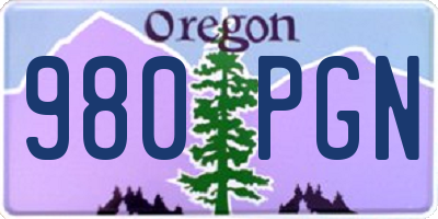 OR license plate 980PGN