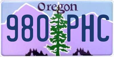 OR license plate 980PHC