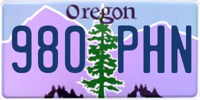 OR license plate 980PHN