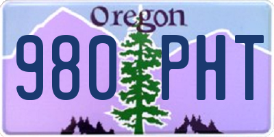 OR license plate 980PHT