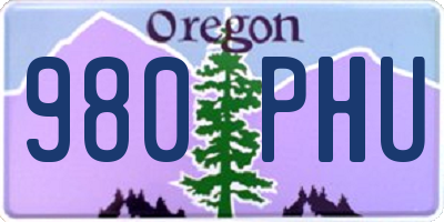 OR license plate 980PHU