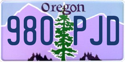 OR license plate 980PJD