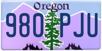 OR license plate 980PJU