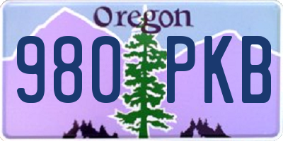 OR license plate 980PKB