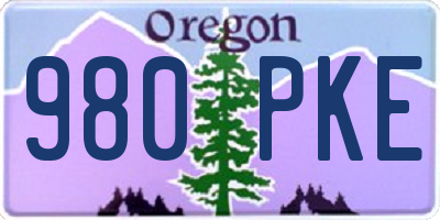 OR license plate 980PKE