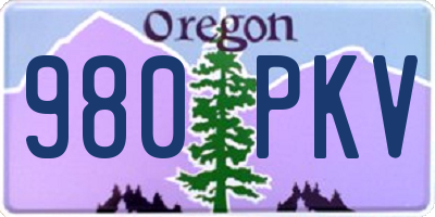 OR license plate 980PKV