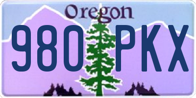 OR license plate 980PKX
