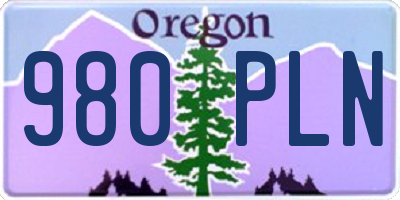 OR license plate 980PLN