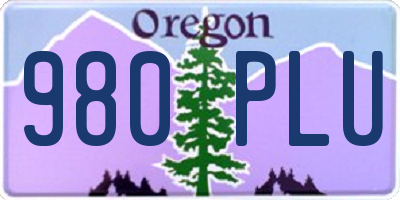 OR license plate 980PLU