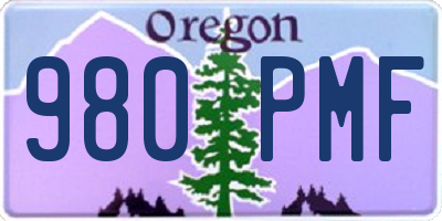 OR license plate 980PMF