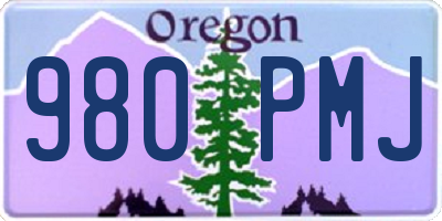 OR license plate 980PMJ