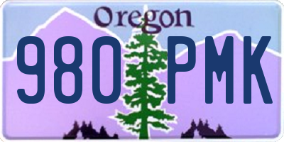 OR license plate 980PMK